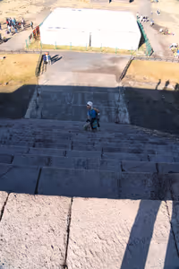 A bit of a steep climb up to the pyramids.