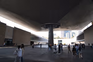 The central courtyard of the museum. The water feature was quite spectacular