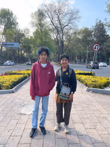 Photo break while waiting for traffic to stop