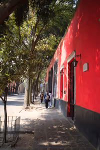 Walking towards the park