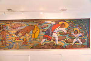 Part 1 of a Mural by Diego Rivera, Frida Kahlo's husband and a renowed muralist and Mexican Revolutionary figure