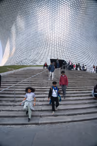 Descending the stops to the Museum