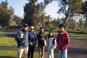 Assembling for the day before we get going on our canal boat ride