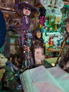 Lady Gaga and Tim Burton's recent contributions to the island on the left