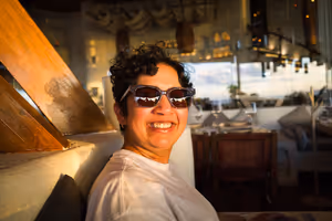 Purni, sporting her new shades.