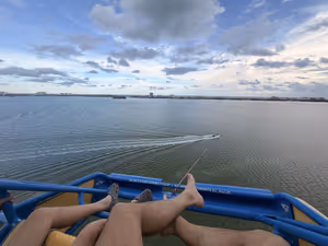 It was quite calm and peaceful up there. Just that slender twine holding onto us.