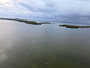 A view of the Nichupté lagoon, and the mangrove islands.