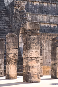 Carvings on the pillars.