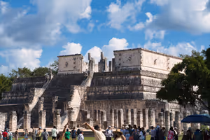 You can spot one of the Altars that we say in the Museum of Anthopology in Mexico city at the top of the structure.