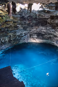 Our first views of the Cenote at X'ux-ha