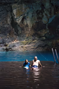 Relaxing in the cool waters.