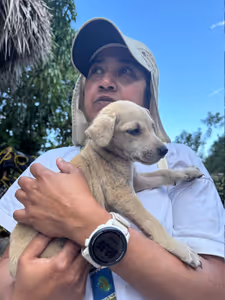 Purni made friends with some locals.