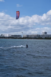 Kitsurfers. Missed catching the one jumping into the air.