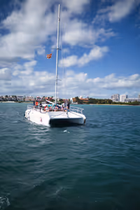 Another catamaran, similar to the one we were on, operated by the same company.