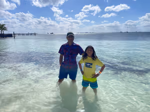 Tejas and I took a post-lunch dip in the waters off Isla Mujeres