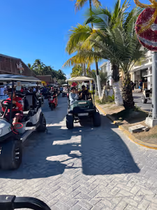 We rented some golf carts and drove a loop of the island, all the way from Playa Centro to the southern tip.