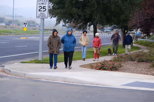Going on a walk all together.